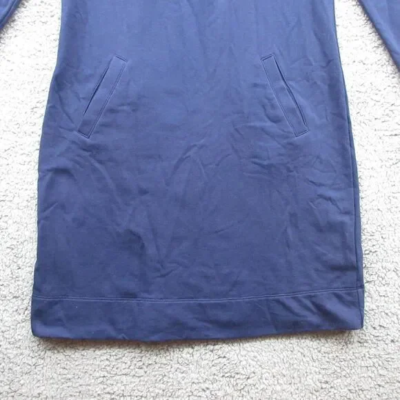 Lilly Pulitzer Skipper Solid Popover Dress XS Navy Crochet Long‎ Sleeve 1/4 Zip - Picture 5 of 13